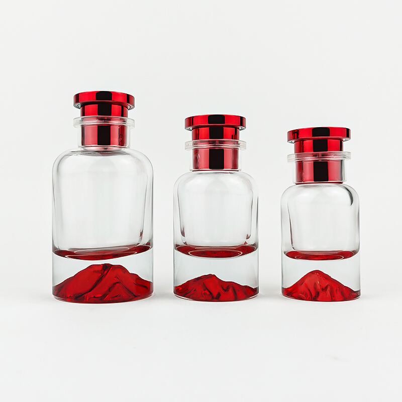Modischer schwerer Basis Bergstein leere 30ml 50ml 100ml Zylinder Glas Parfümflaschen