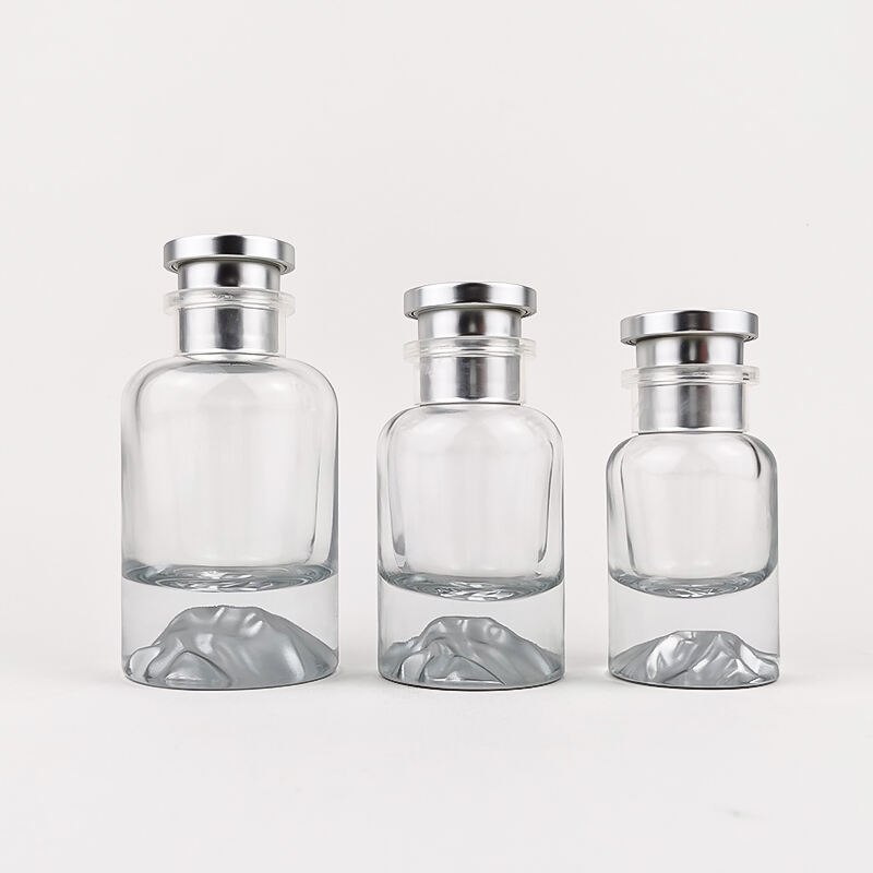 Modischer schwerer Basis Bergstein leere 30ml 50ml 100ml Zylinder Glas Parfümflaschen