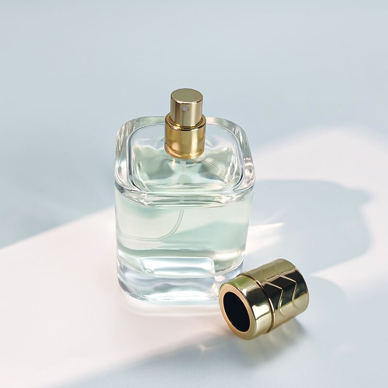 Quadratisch Transparent Luxus 100ml Parfüm-Spray-Flaschen HY-S008