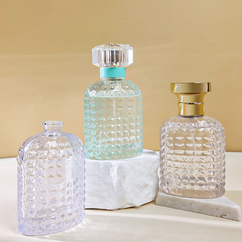 Elegante Flache Kristall Damenparfümflasche HY-S018