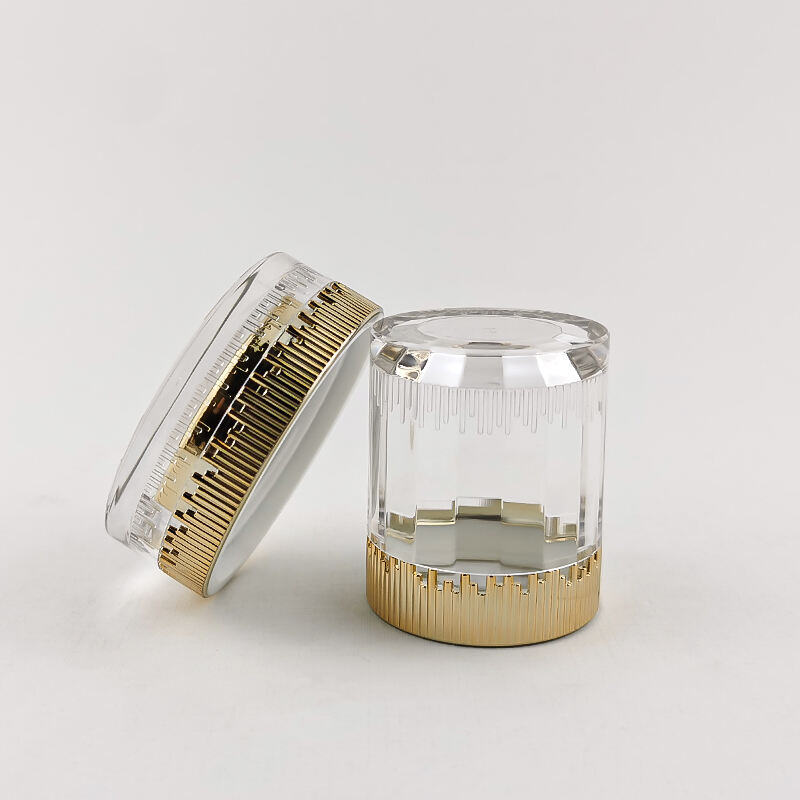 Neu Luxus Gold Schwarzes Glascremeflaschenset HY-2446