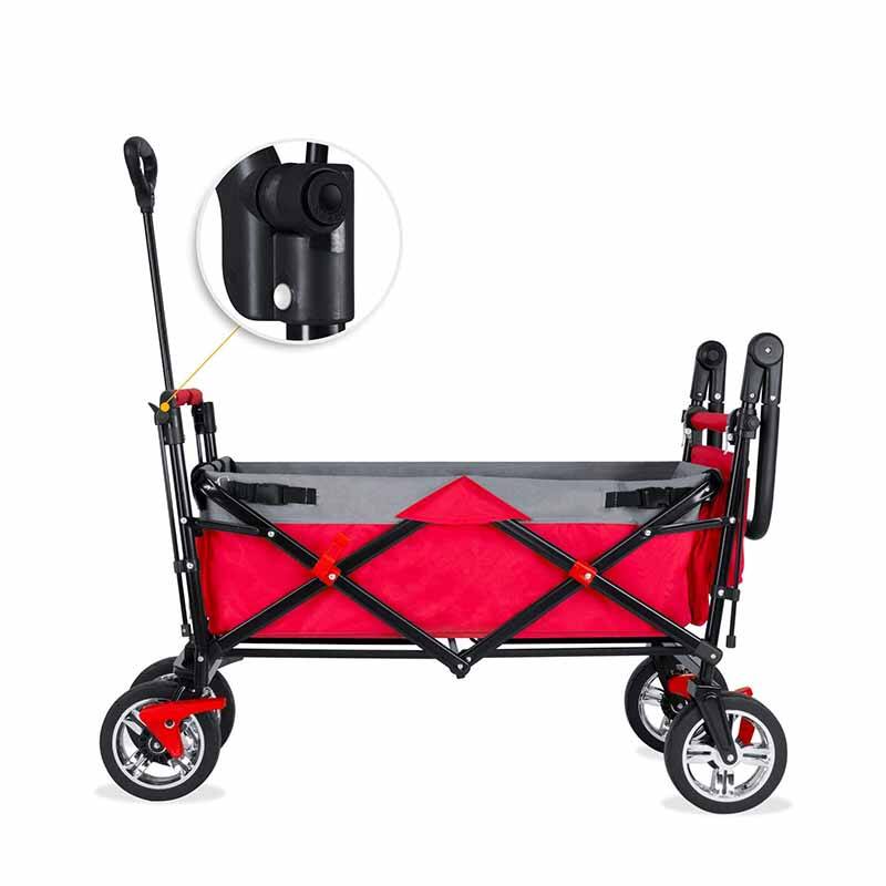 Carrito plegable para acampar, carrito de mano para uso pesado, plegable, para niños, con asa, plegable, para exteriores