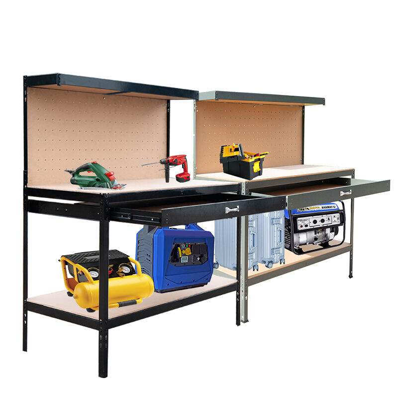 Metal Tool Work Bench Garage Storage Workbench with Drawer