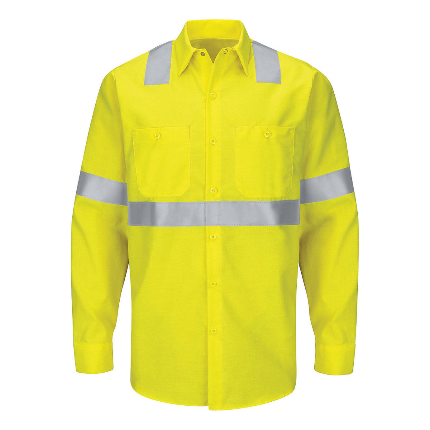 Factory Sinthani Mwamakonda Anu EN471 Industrial Safety Cotton Workwear High Kuwoneka UPF Mashati Aatali Amanja Owala