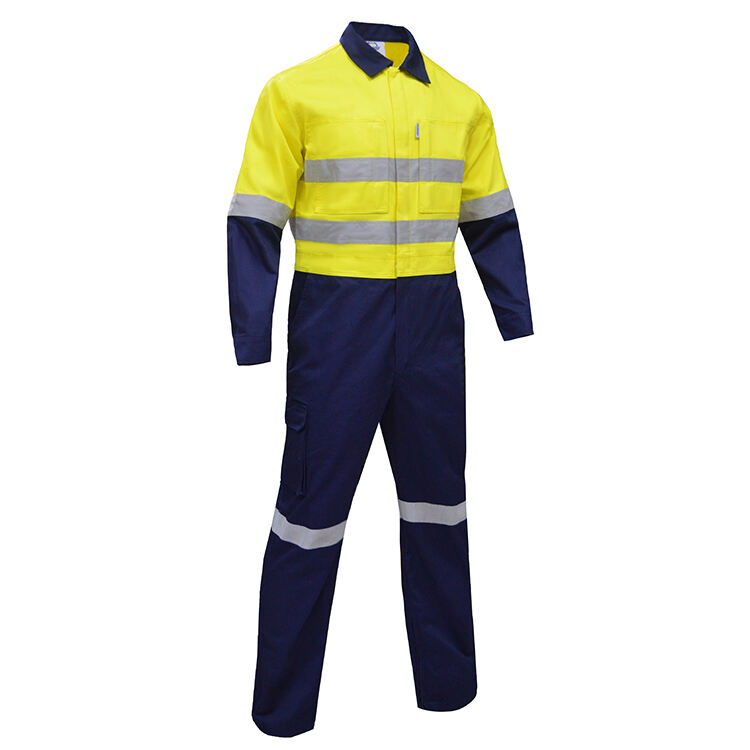 Factory Customize AS/NZS 4602 1906 Workwear Hi Vis Clothing Mesh Cotton Reflective Work Overalls