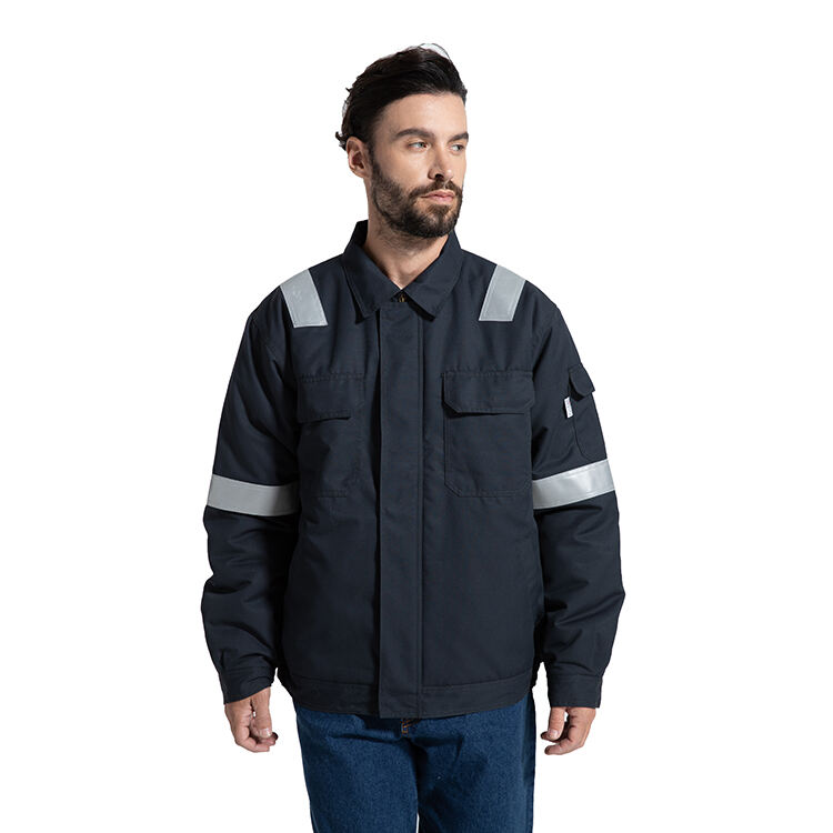 Guardever Workwear Customized Hi Vis Winter Oil&Gas Insulate Safety Aramid IIIA Fire Resistant Jacket for Men