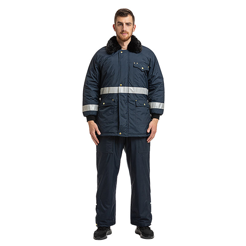 Custom Logo Reflective Safety Winter Workwear Cold Storage Windproof Waterproof Freezer Jackets And Pants