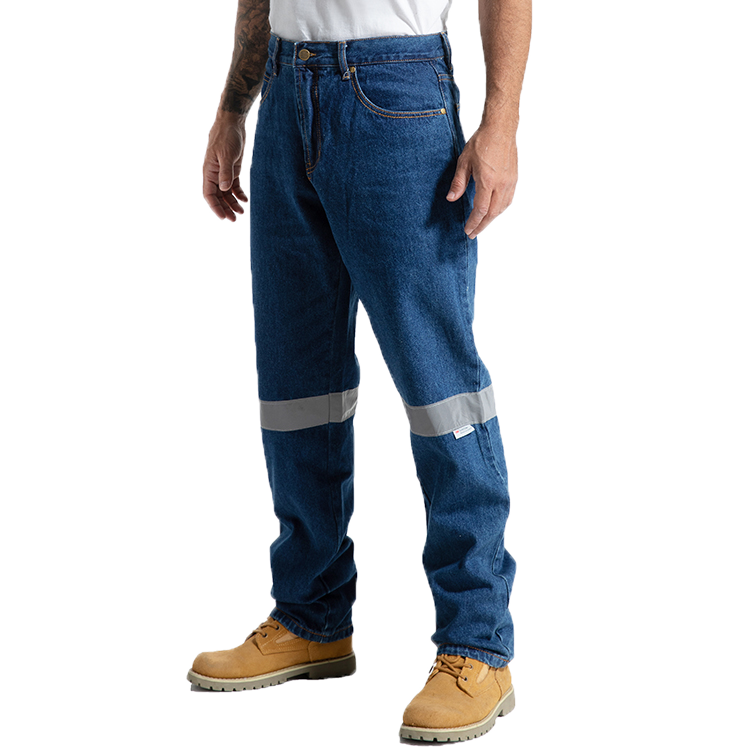 Guardever Customize Workwear Safety Construction Quality High Visibility Reflective Work Jeans