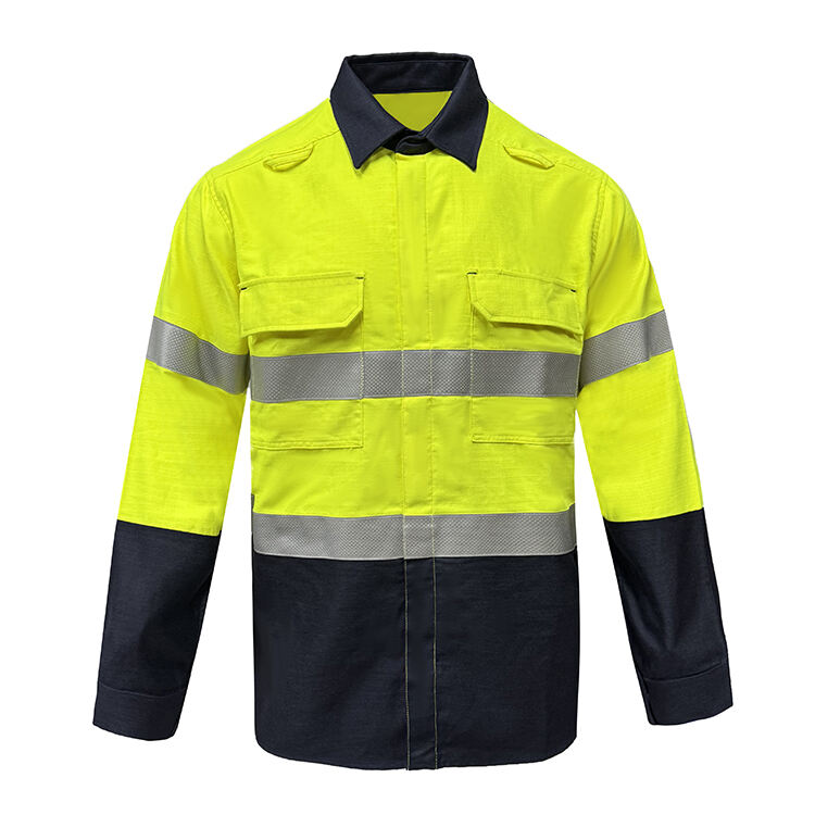 Factory Customize NFPA2112/ EN11612 Safety Fireproof Clothing Modacrylic Aramid FR Welding Shirts