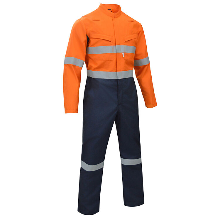 Factory Customize EN ISO 11612 / NFPA 2112 FR Workwear ARC Flash ATPV 12 Cal Inherent Fire Retardant Coveralls