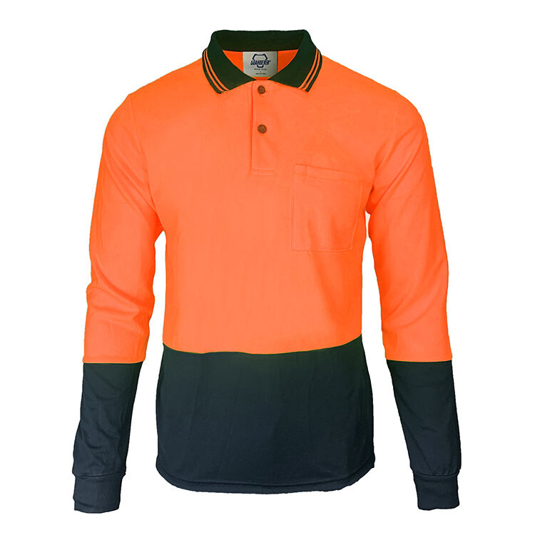 Guardever Hot Sale Customize Logo Spliced Two Tone Hi-Vis Reflective Safety Work Polo Shirt