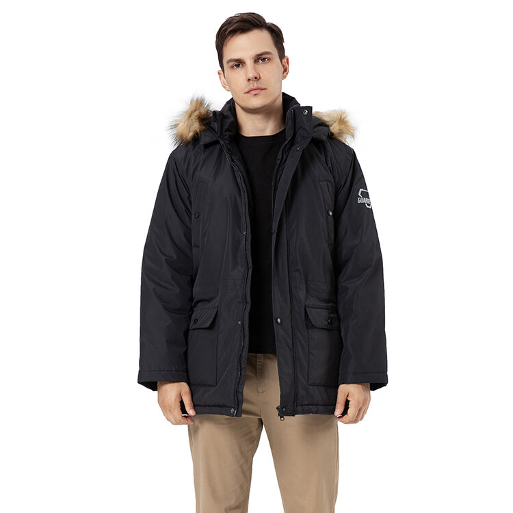 Factory Customize Puffer Jacket with Hooded Furry Collar Parkas Thicken Padded Jacket Windproof Waterproof Work Coat