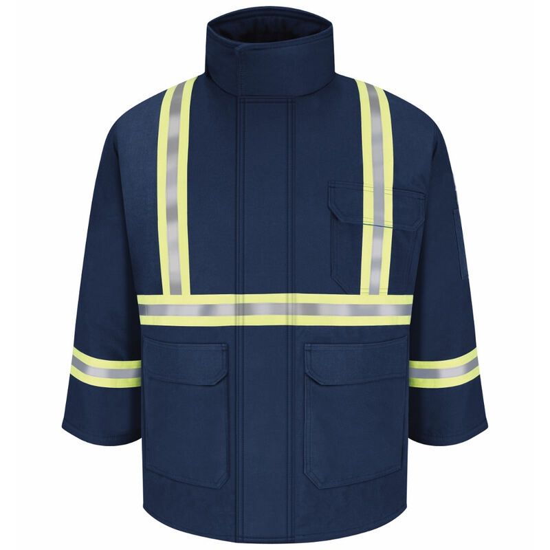 High Quality Construction Welding Safety Workwear Clothes Hi Vis Reflective Fire Resistant Work Jacket