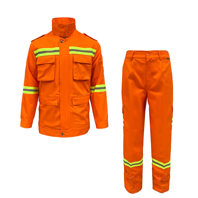 Forest Fire Prevention Industrial Workwear Suit Premium Workwear Flame Resistant Hi Vis Reflective Safety Rescue FR Jacket And Pants