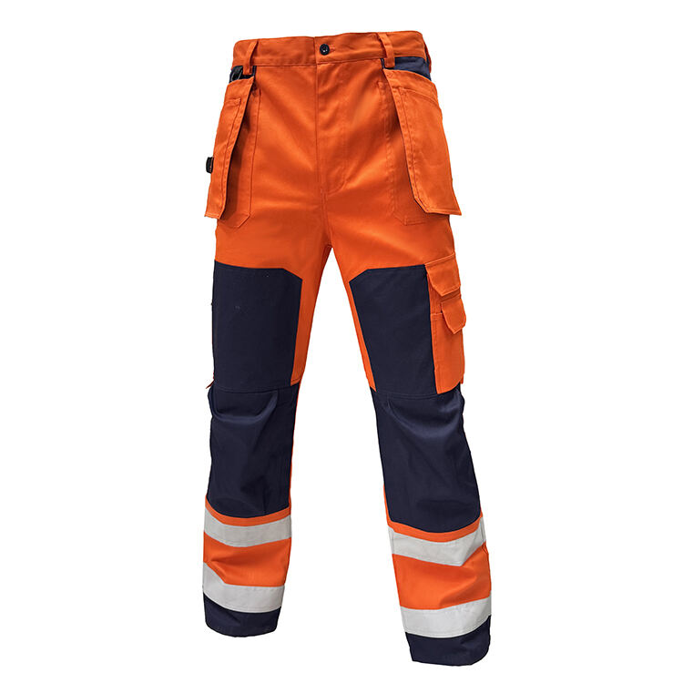 بالجملة بنطلونات شحن عاكسة للرجال ملابس عمل بناء آمنة بنطلونات مرئية عالية العمل