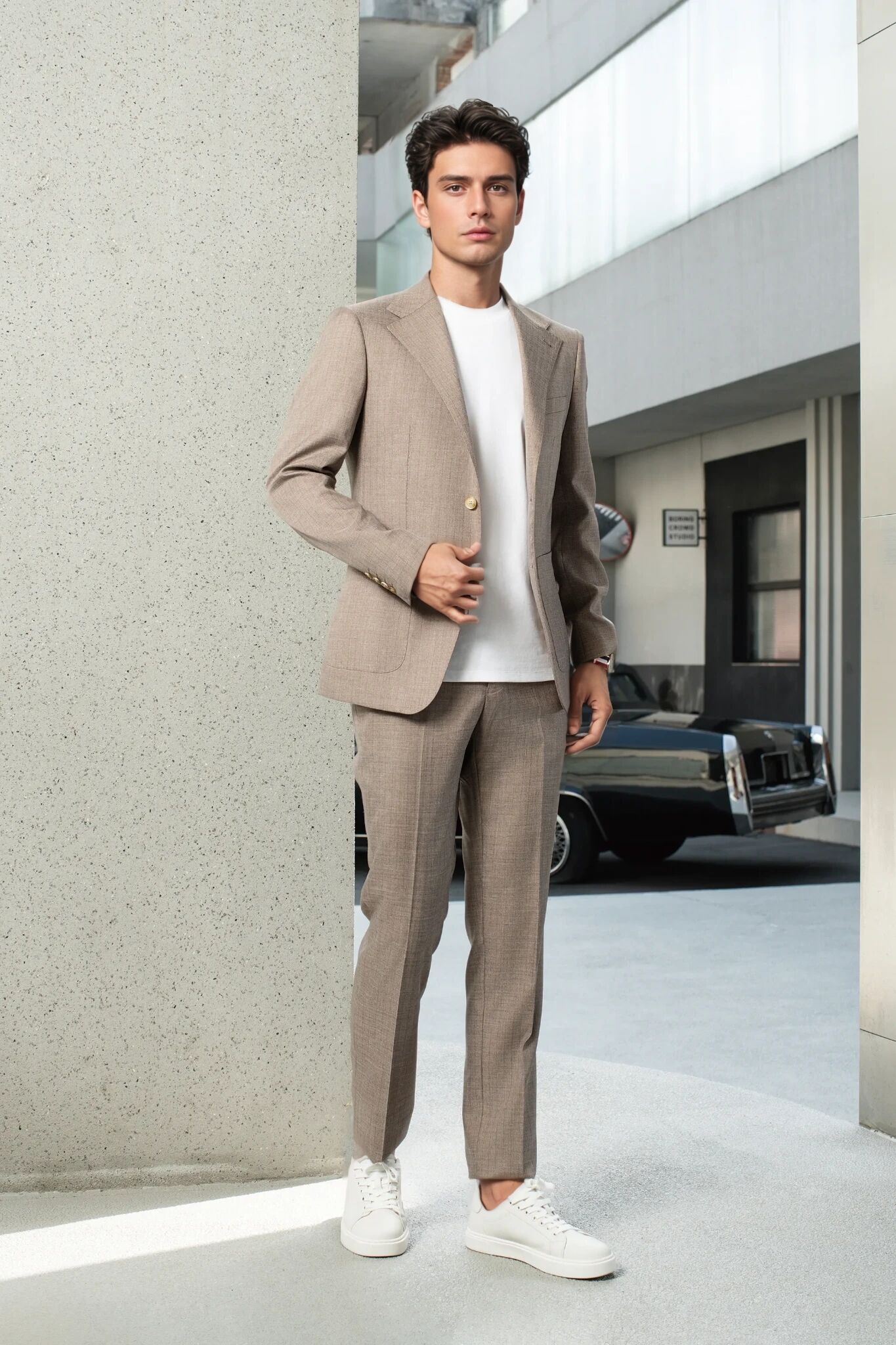 2025 Tuxedo Khaki Suit  6759