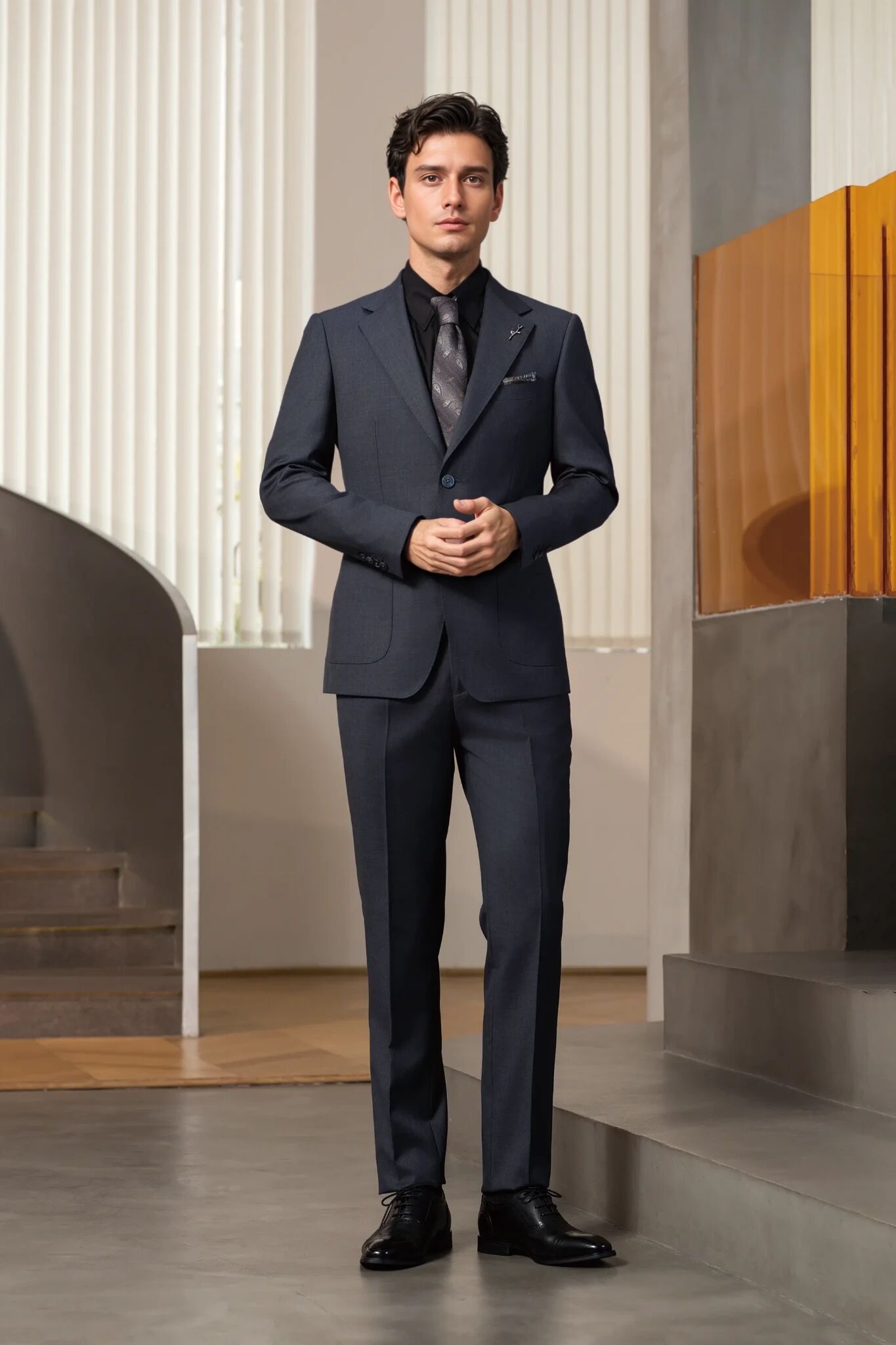 2025 Tuxedo Dark Gray Suit 7803