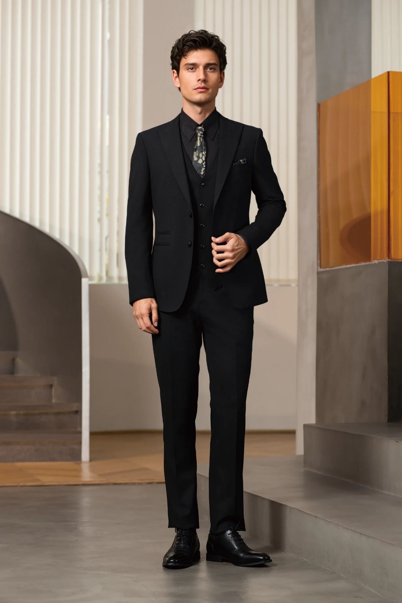 costume noir 6890 pour homme 2025