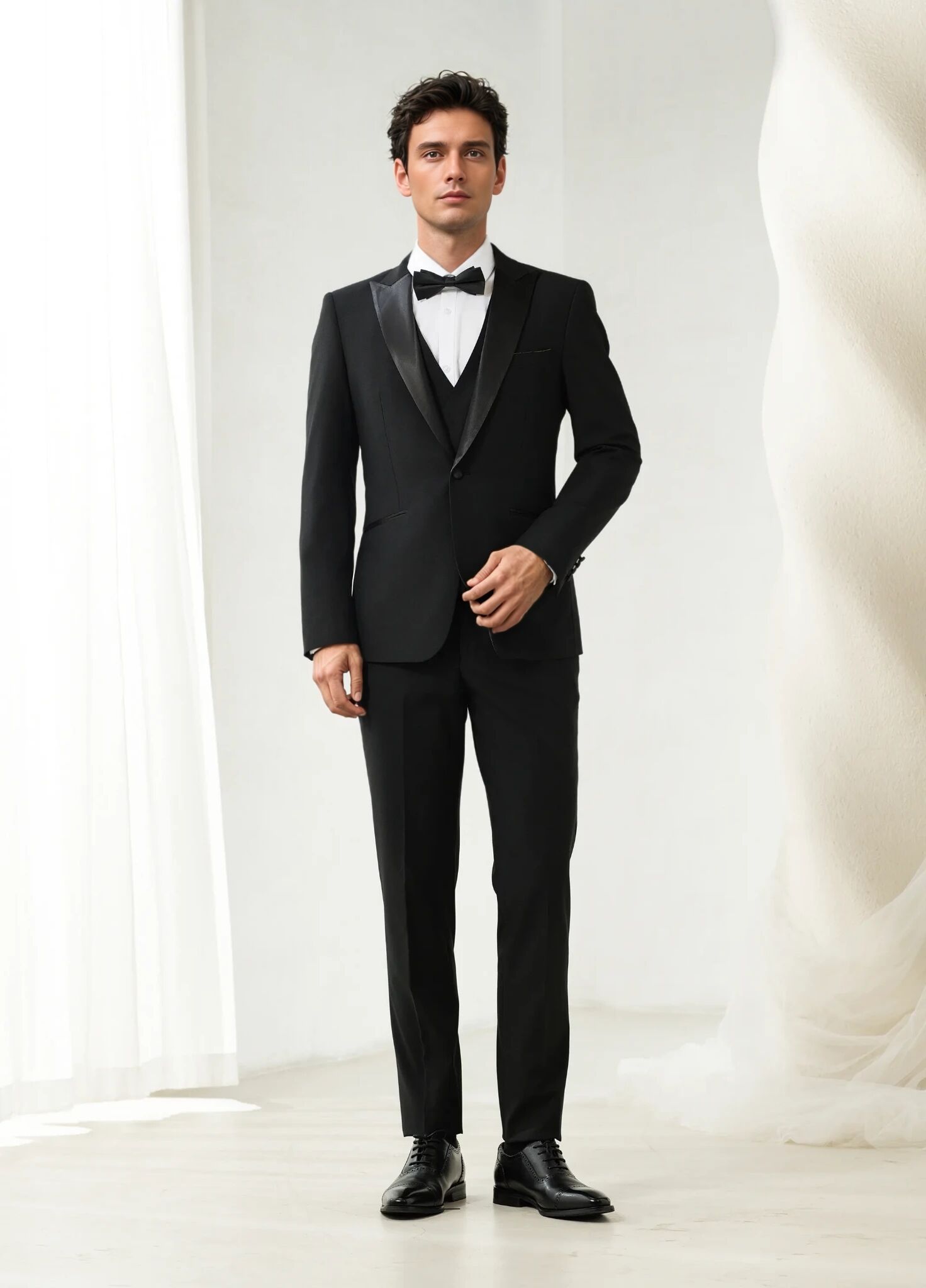 2025 Tuxedo Black  Suit 6868