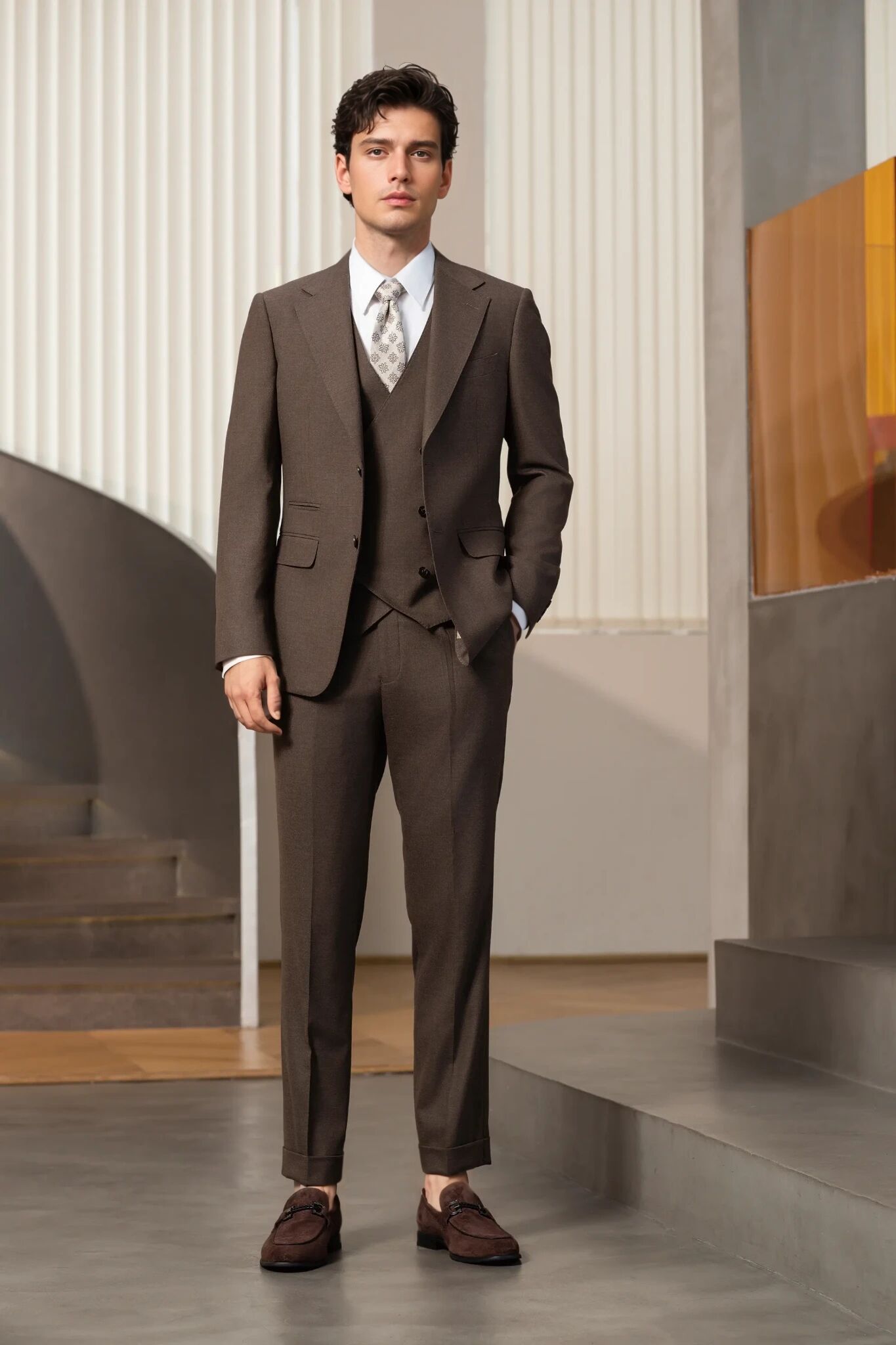 2025 Tuxedo Brown  Suit 6617