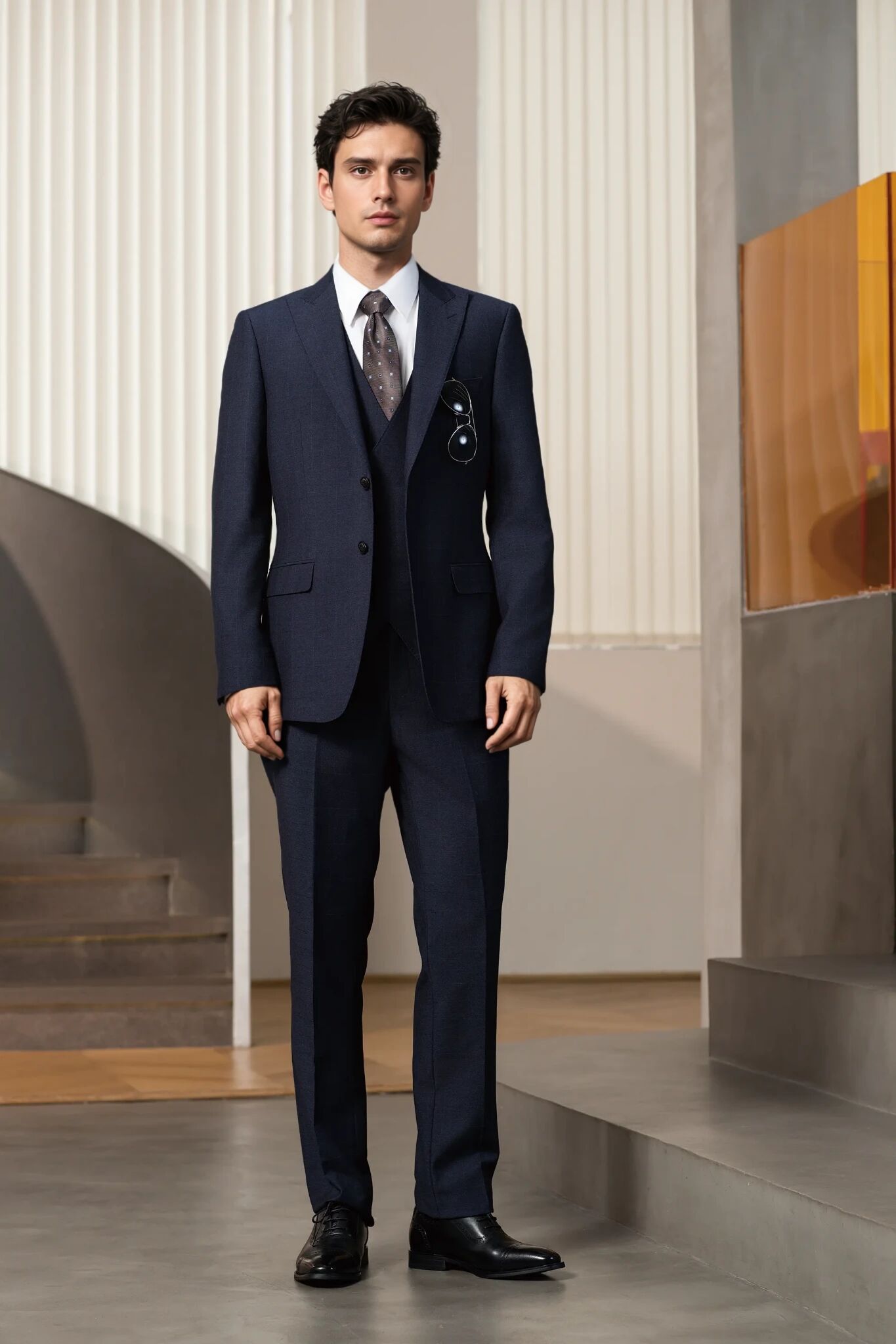 2025 Tuxedo Black  Suit 6889