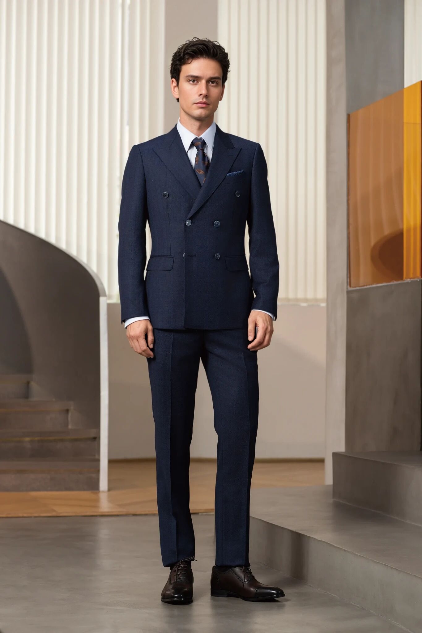traje azul marino para esmoquin 2025 8809