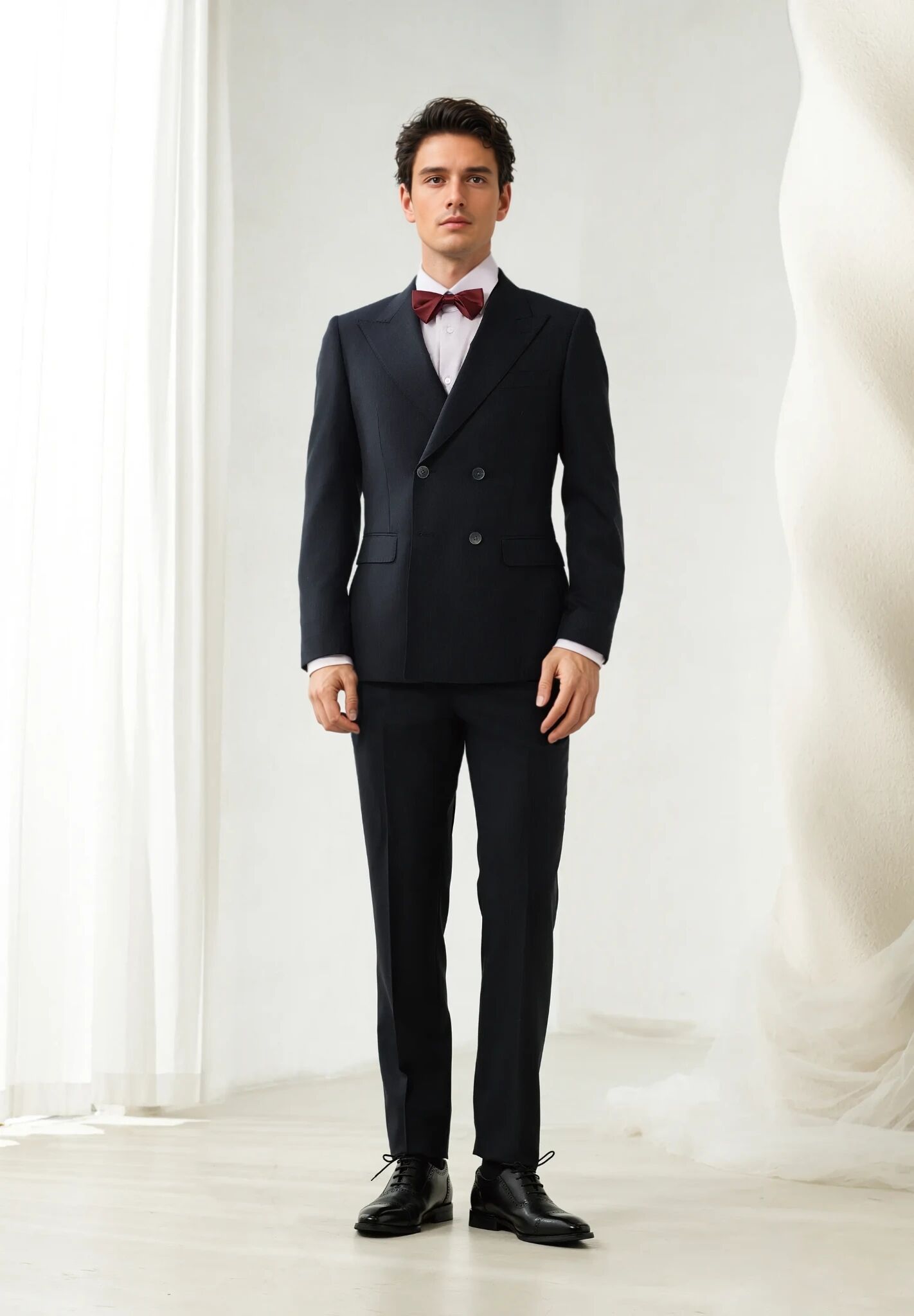 2025 Tuxedo Black  Suit 7801