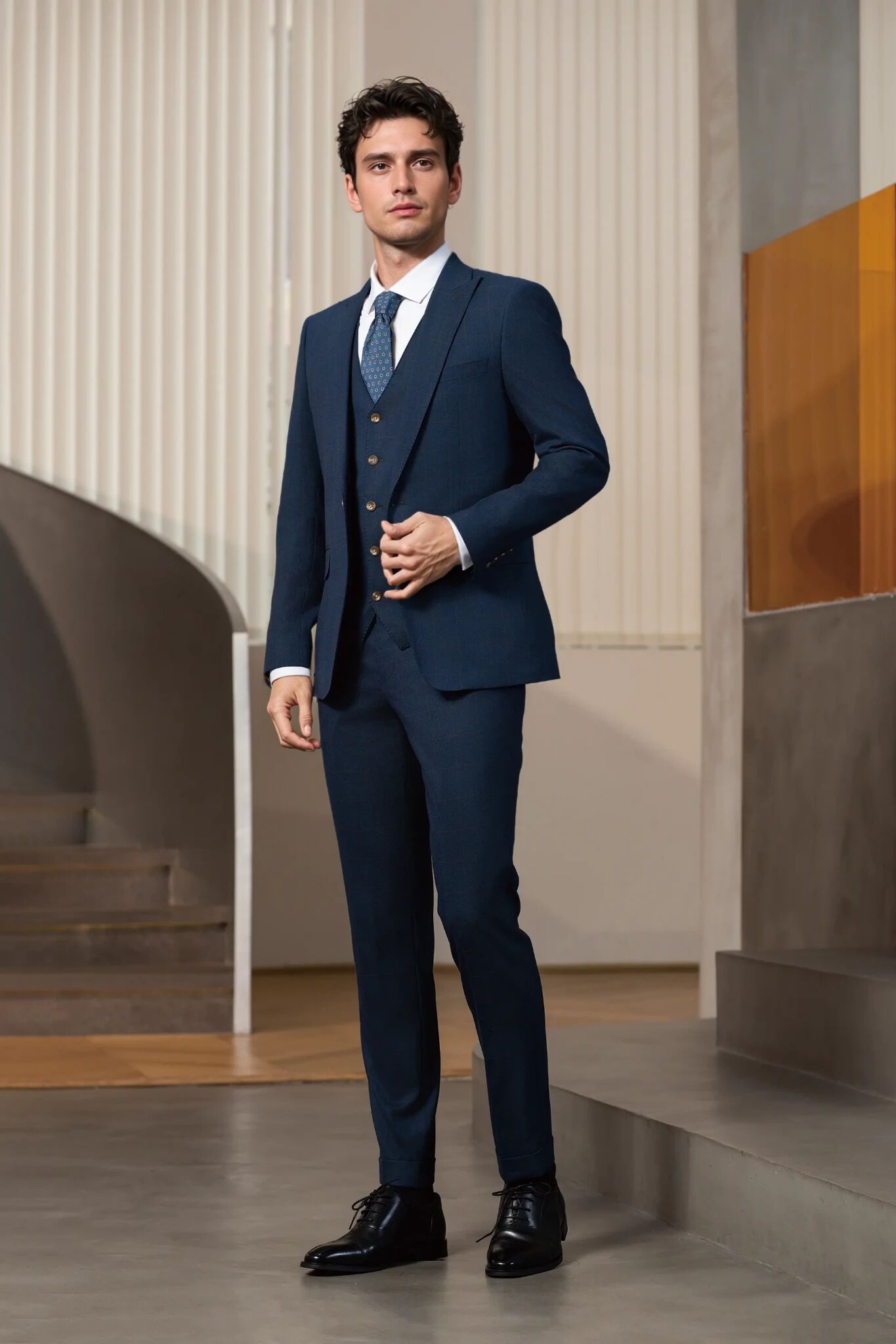 2025 Tuxedo Navy Suit 6903J