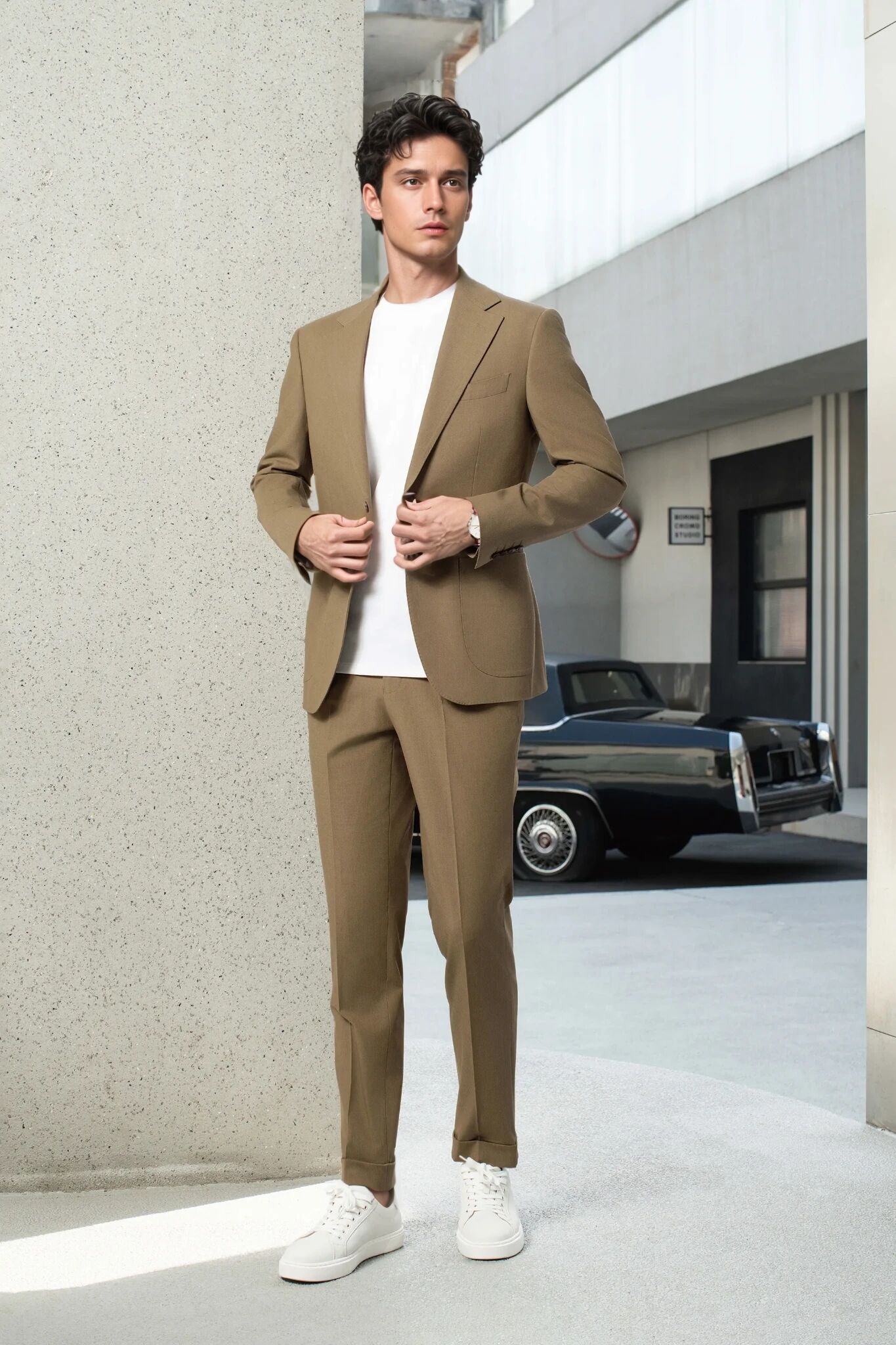 2025 Tuxedo Dark Khaki  Suit  6737