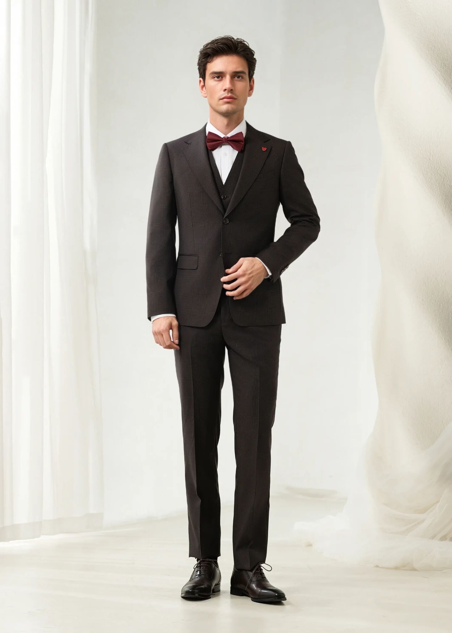 2025 Tuxedo Brown Suit 7505
