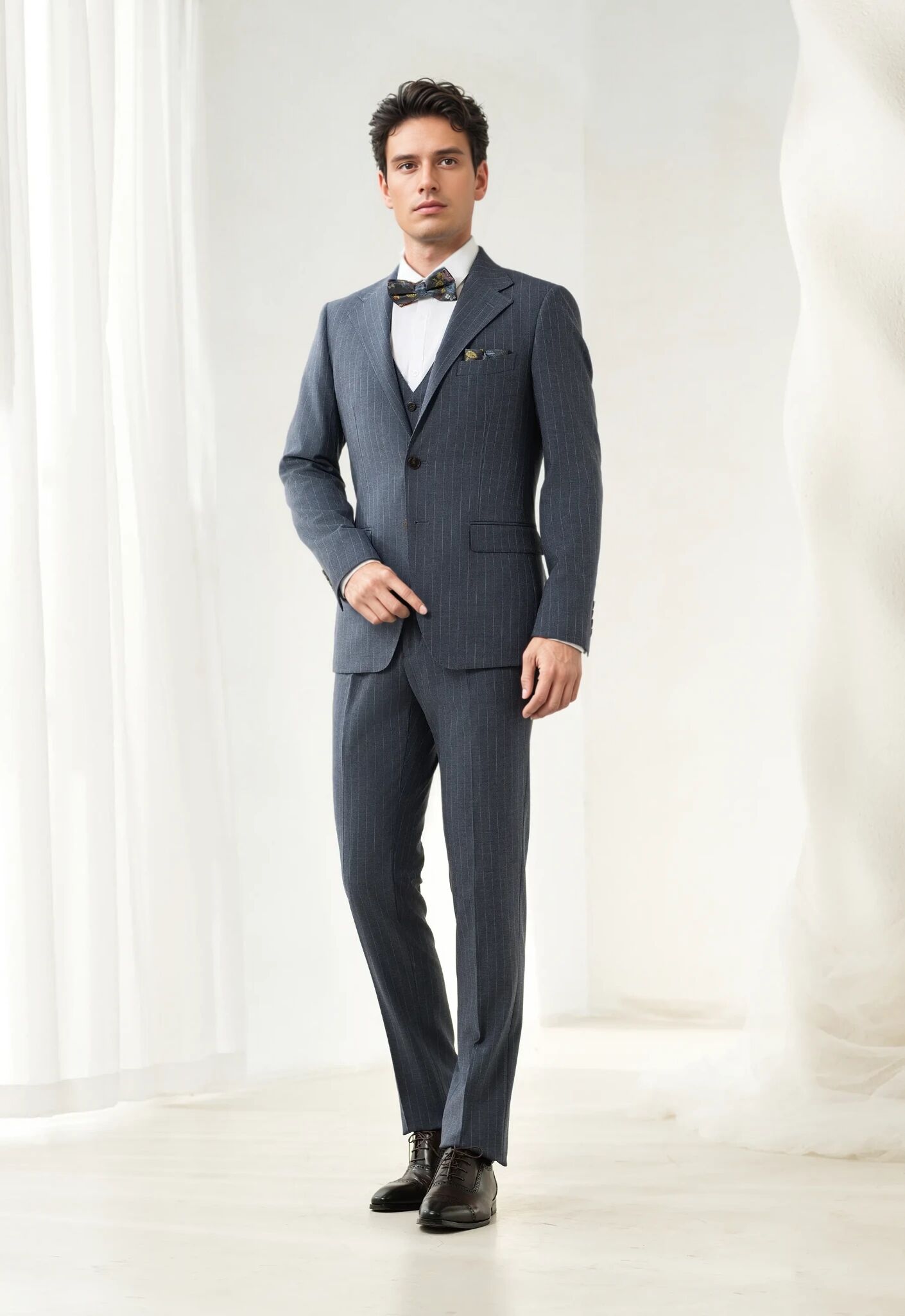 costume gris foncé 6735 pour homme 2025