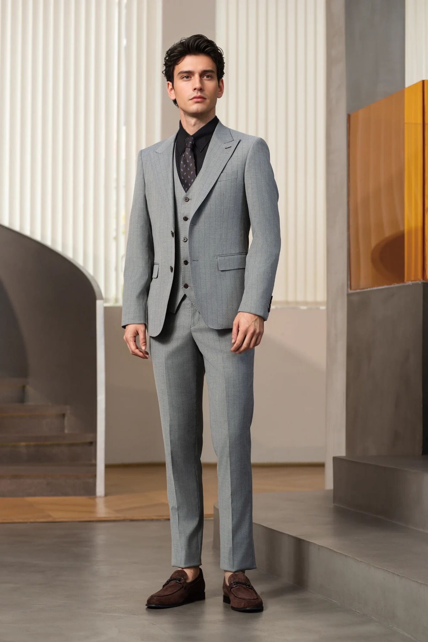 2025 Tuxedo Light Gray   Suit  6733