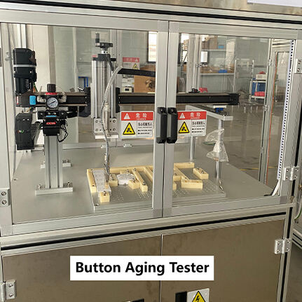 Button aging tester