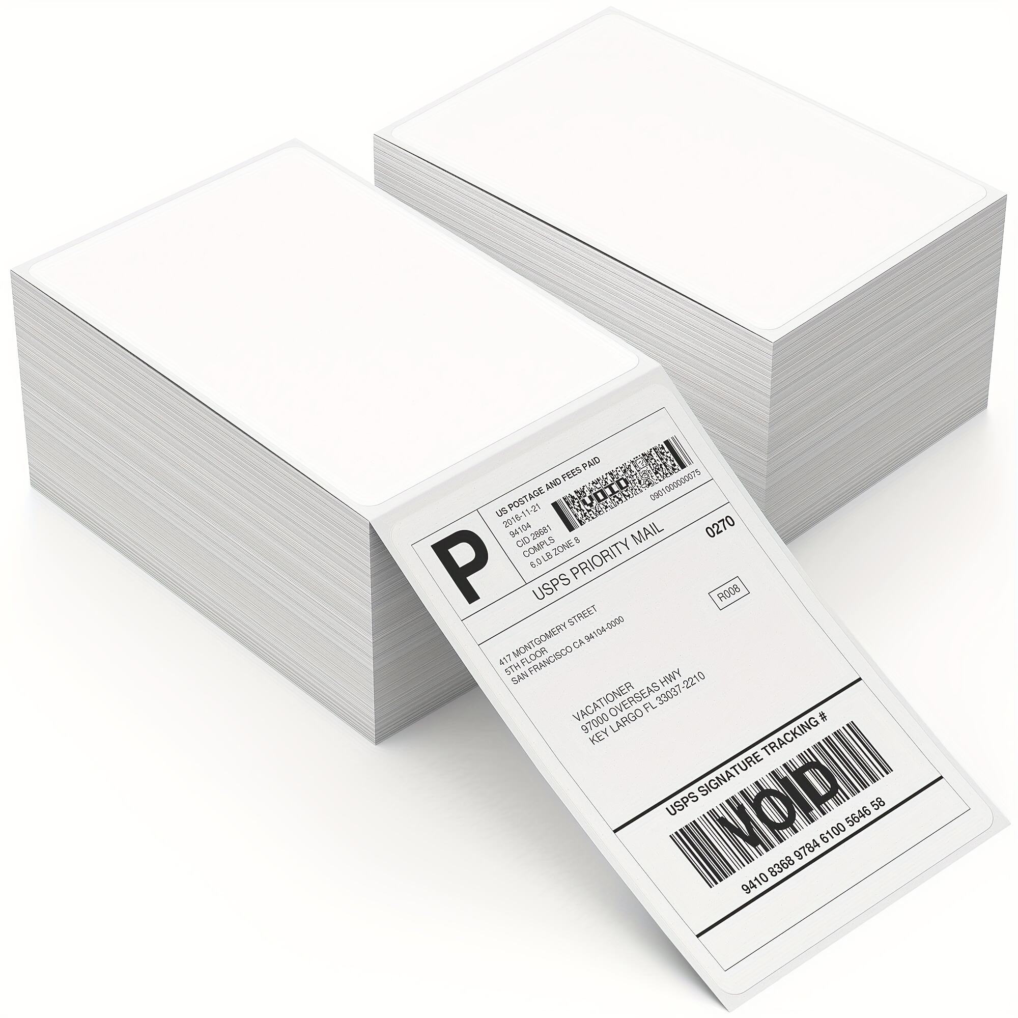 4x6 Direct Adhesive Thermal Printer Labels Fanfold Packaging Labels for Shipping manufacture