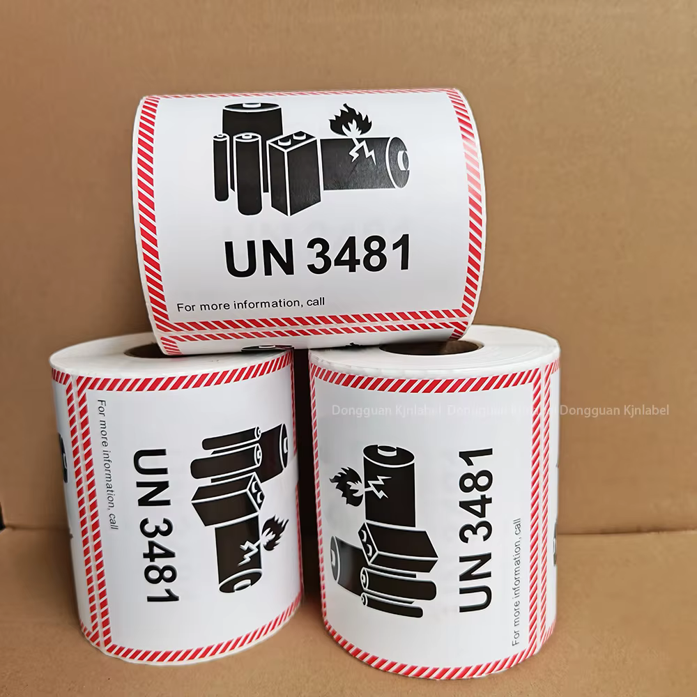 UN3481 Sticker Battery Shipping Caution Label UN3480 Lithium Ion Battery UN 3481 Label for UN3480 Lithium Ion Batteries Class 9 details