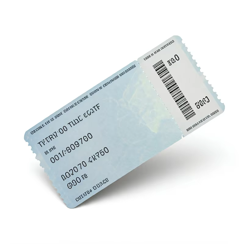 Thermal Boarding Pass Airline Ticket 180gsm Cinema Lottery Concert Paper Tag Thermal Roll Ticket for Ribbon Printing Printer details