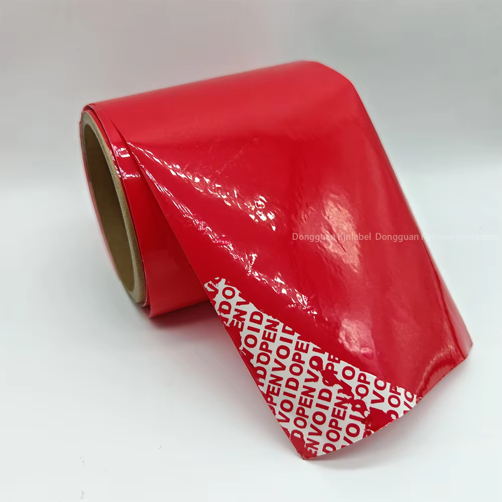 PET Material Anti-Counterfeit Warranty Void Stickers Seal Stickers with Adhesive Security Label Paper Roll details
