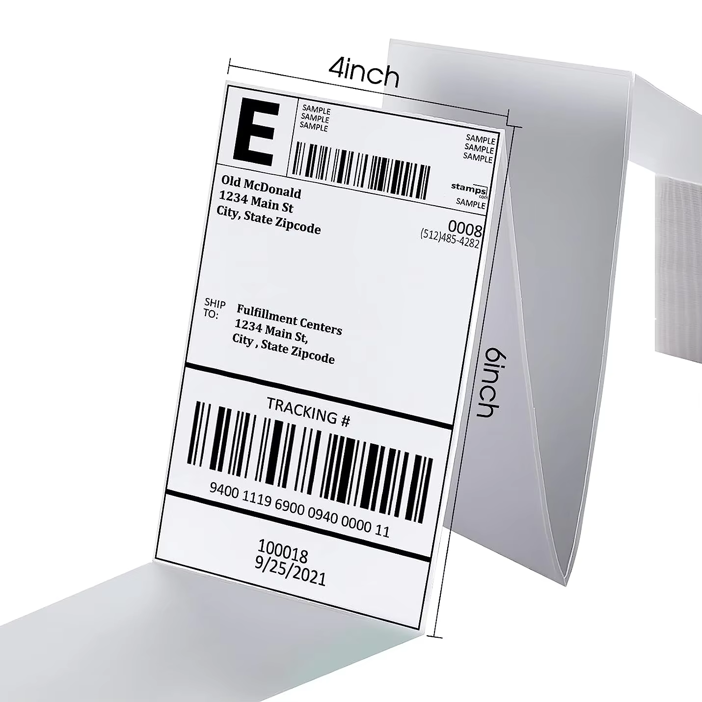 4x6 Fanfold 5000 Thermal Adhesive Sticker 10x15 Impresora Paper 4x6 Thermal Shipping Label for Shipping & Delivery details