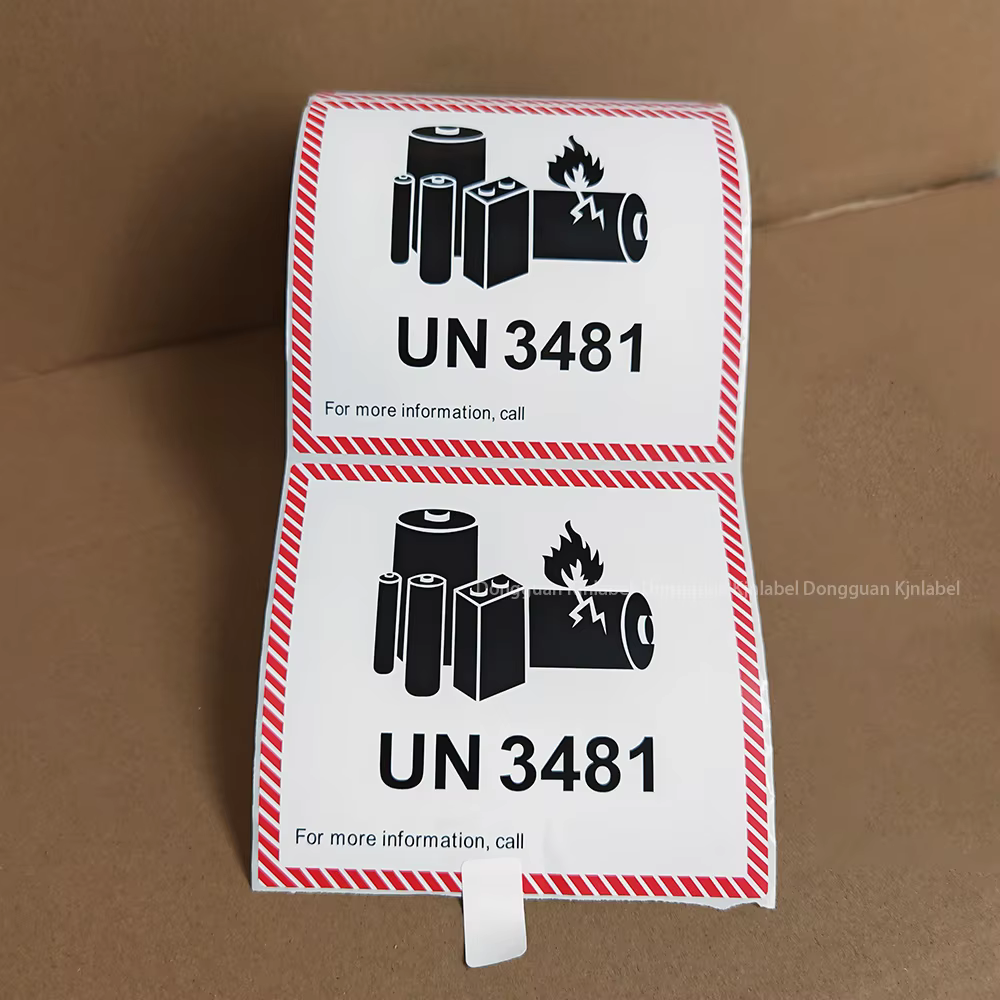 UN3481 Sticker Battery Shipping Caution Label UN3480 Lithium Ion Battery UN 3481 Label for UN3480 Lithium Ion Batteries Class 9 manufacture