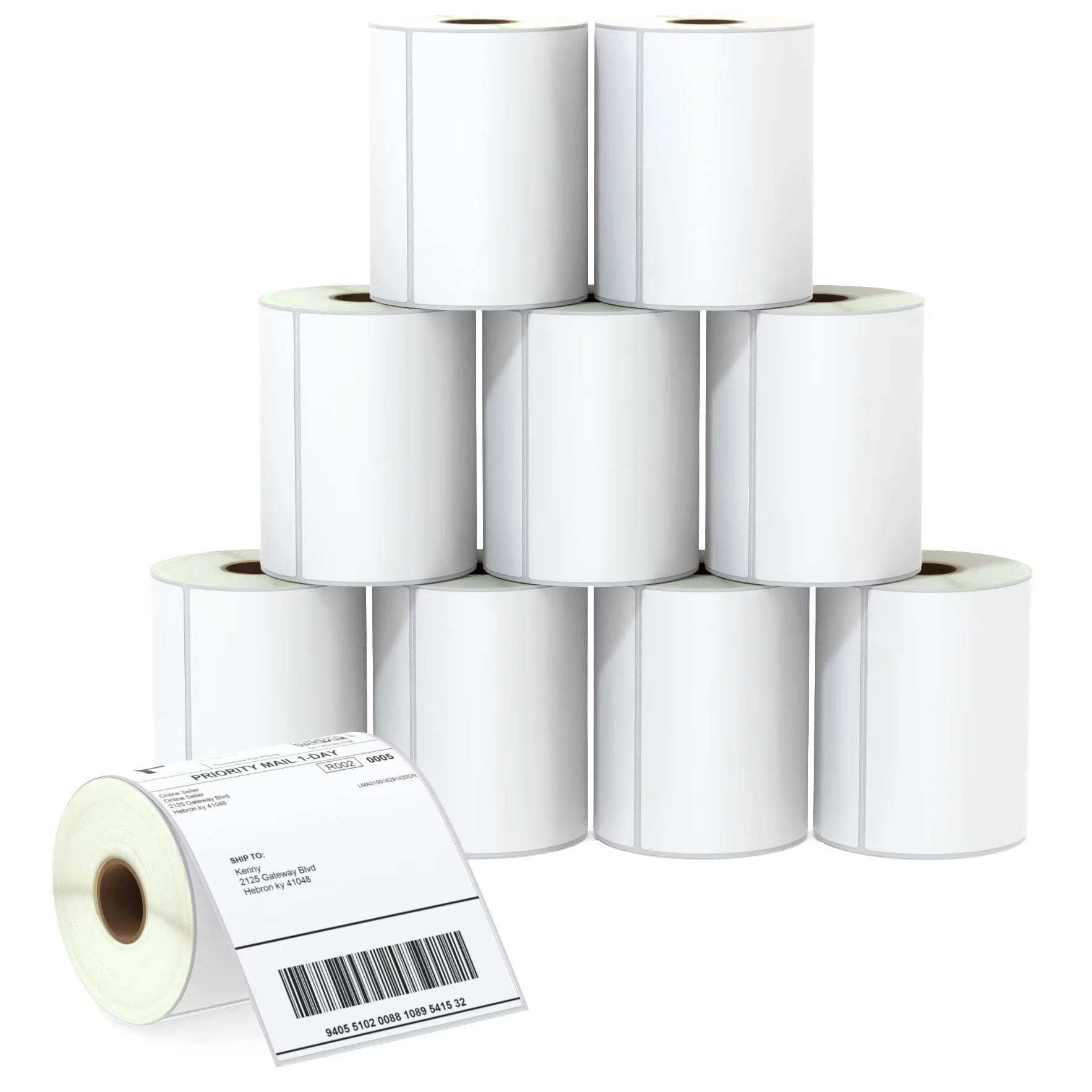 product white 4x6 shipping box labels 102x154mm thermal label printer sticker for shipping packages-0