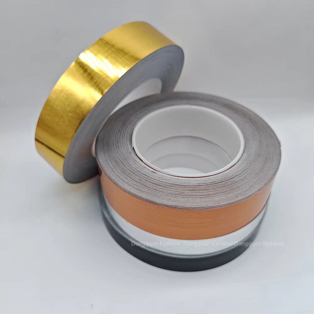 Gold Chrome Paper Brush Gold Silver Pet Adhesive Metal Sticker Brushed Aluminum Metallic Brushed Metal Nickel Sticker factory