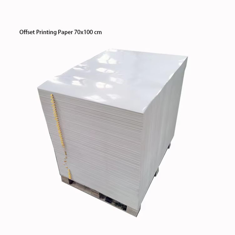 70*100 Cast Coated Sticker Paper Semi Glossy Adhes Paper Sheet Chromo Self Adhesive Double Layer Art Sticker Paper3