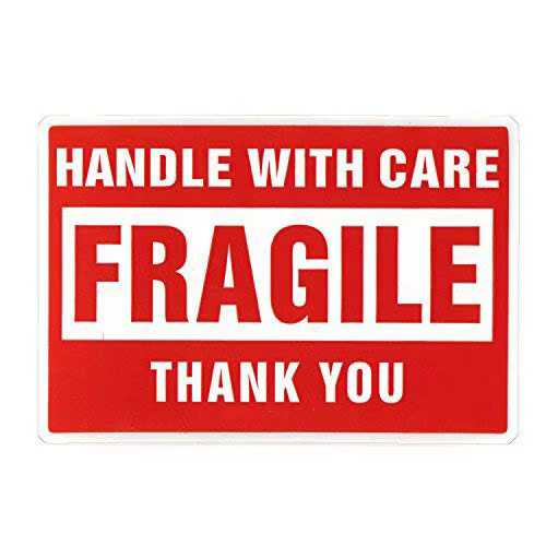 2x3 Fragile Label Sticker Printing 500 Labels/Roll Fragile Handle With Care Warning Sticker For Packing Shipping Fragile Label manufacture