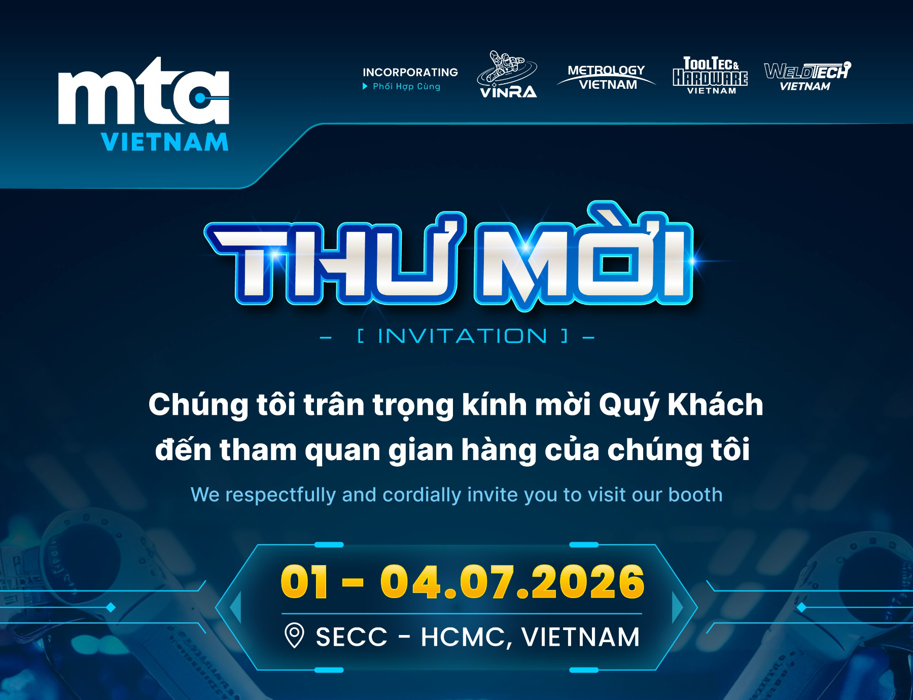 การจัดหาชิ้นส่วนตลับลูกปืนแบบครบวงจร—บริษัทซีซี โฮโต้ เข้าร่วมงาน MTA Vietnam 2026 (1–4 กรกฎาคม 2569)