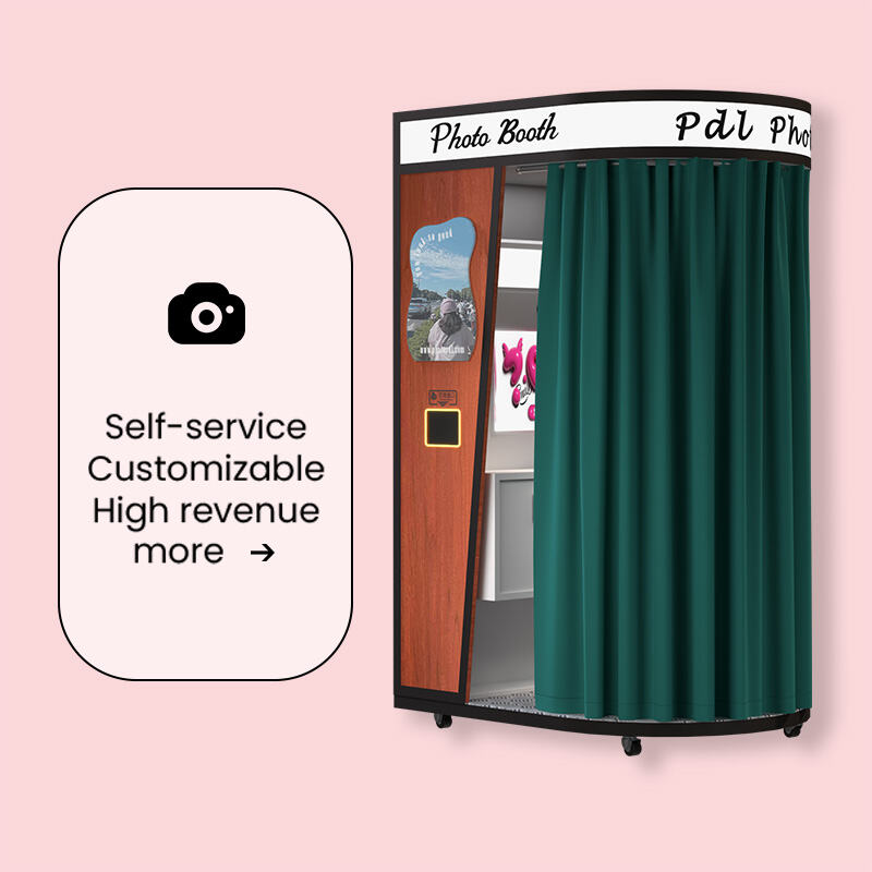 PDL European and American retro style Photo Booth -Wood grain color