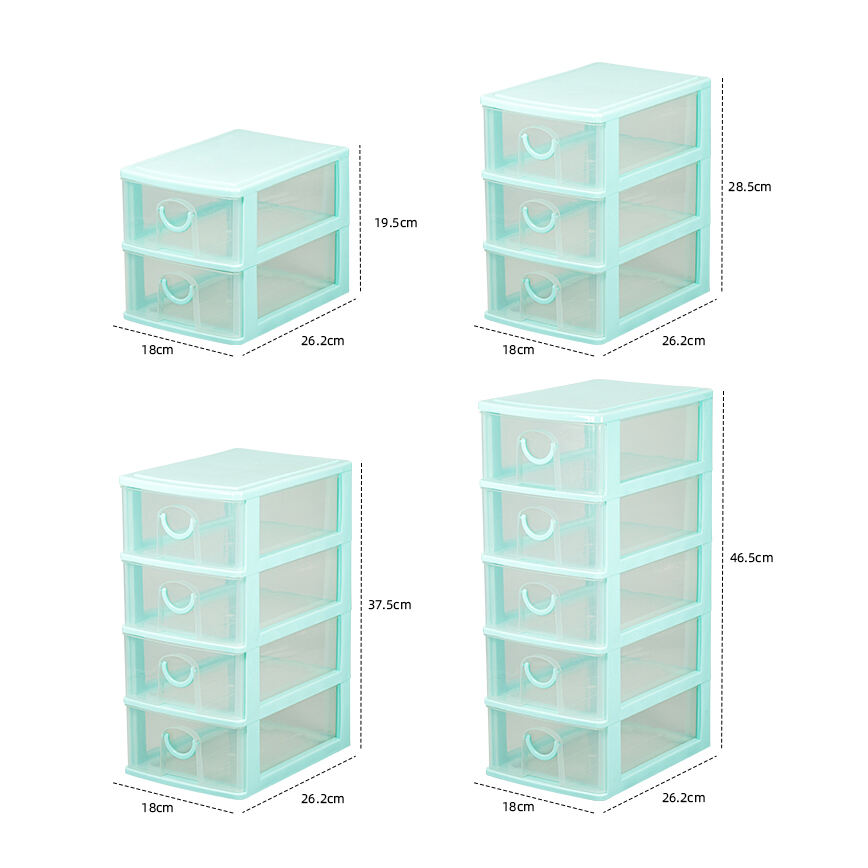 ITEM NO.3503 Factory 2/3/4/5 layers Plastic PP Desktop Storage Box Organized File Storage Drawer for Makeup Jewelry Sundries Sorting Features