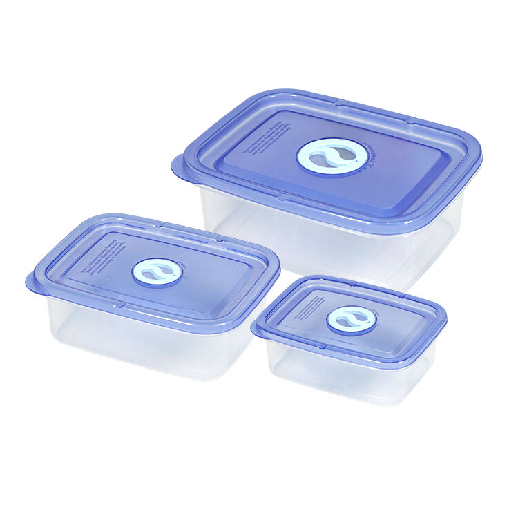 ITEM NO.3217(1-3) Factory 3-Piece Set of Eco-Friendly Microwave Safe Plastic Boxes 130/750/1250ml Kitchen Food Storage Containers Set with Airtight Lids