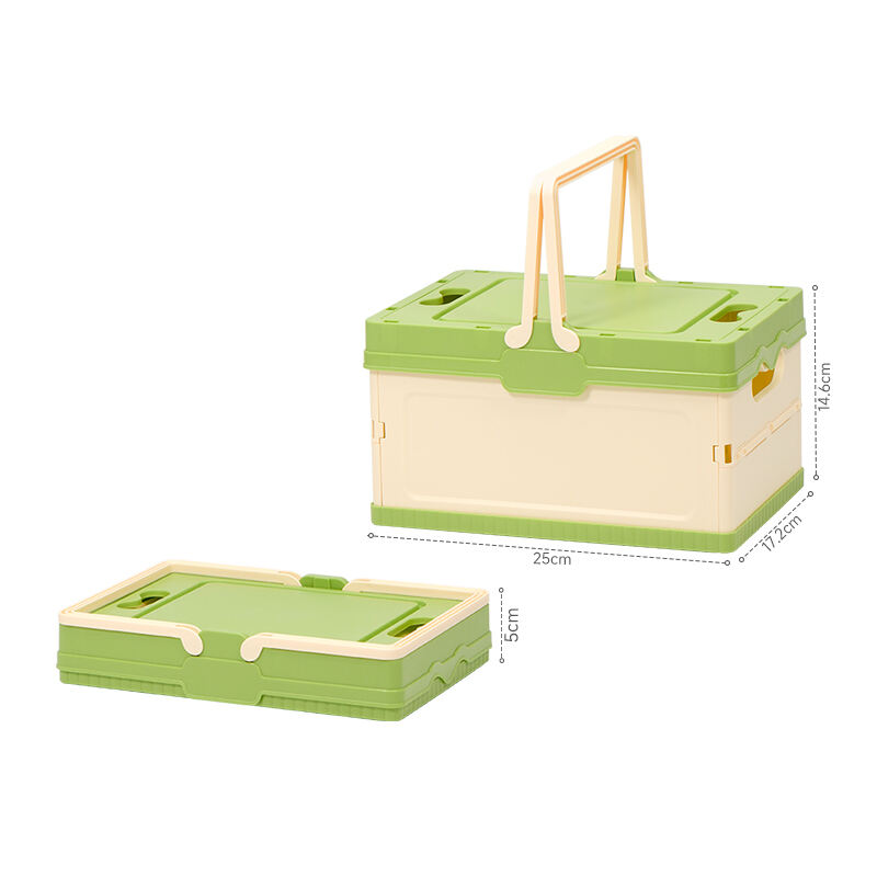 ITEM NO.6009 NEW ARRIVAL Factory Household Multipurpose Durable Reliable Plastic Folding Storage Box Collapsible Storage Crate with Lid