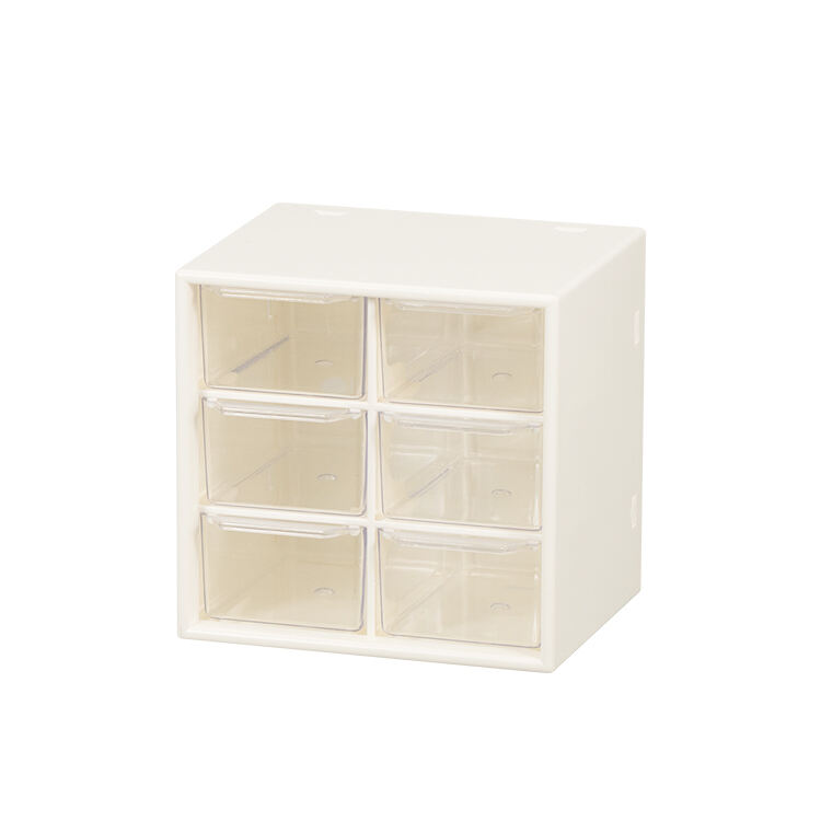 ITEM NO.236 PS Transparent 6 Grids Drawer Jewelry Makeup  Accessories Desktop Storage Box Plastic Table Storage Drawer Box For Sale