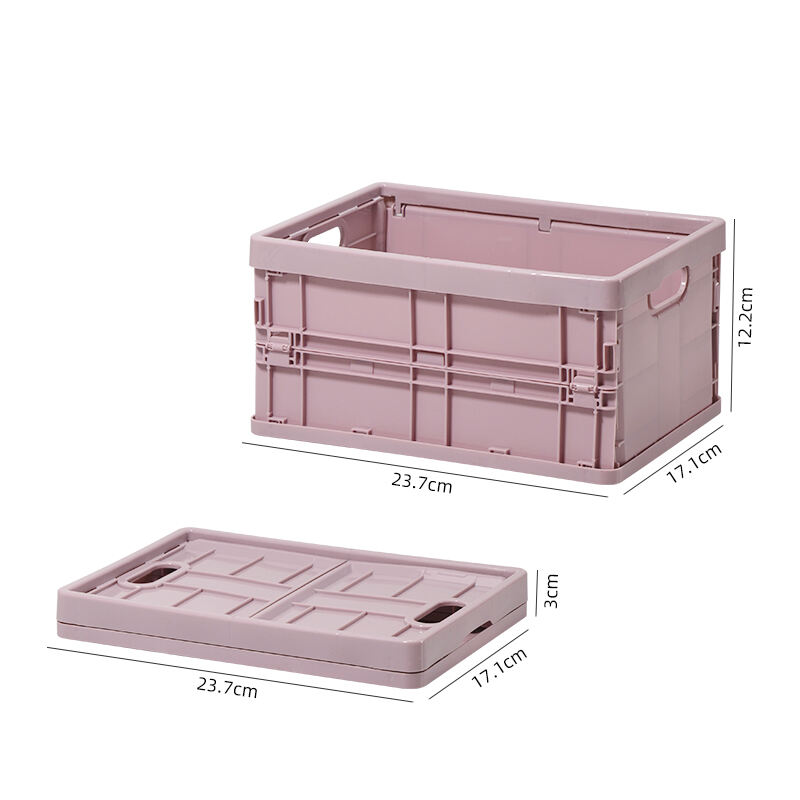 ITEM NO.3012 Small Size Multipurpose Plastic Storage Box Collapsible Storage Crate Plastic Folding Basket Container Bins